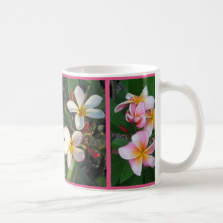 Mug Fleurs hawaïennes de Plumeria en collage sur la