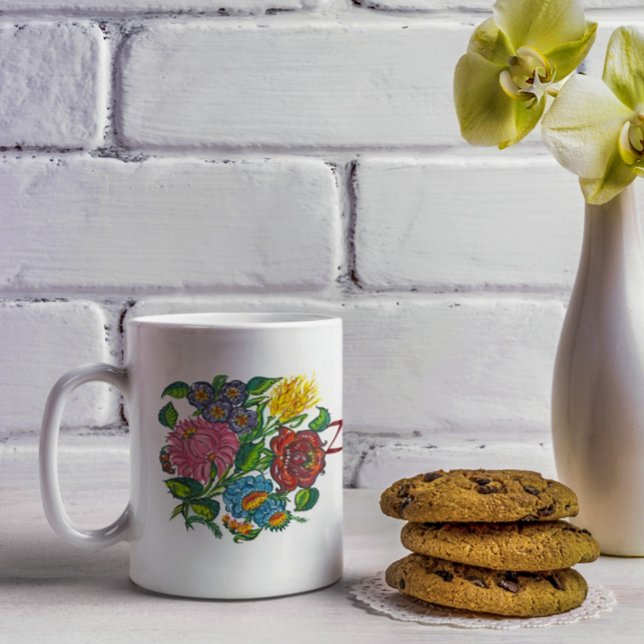 Mug Fleurs hongroises colorées (Créateur téléchargé)