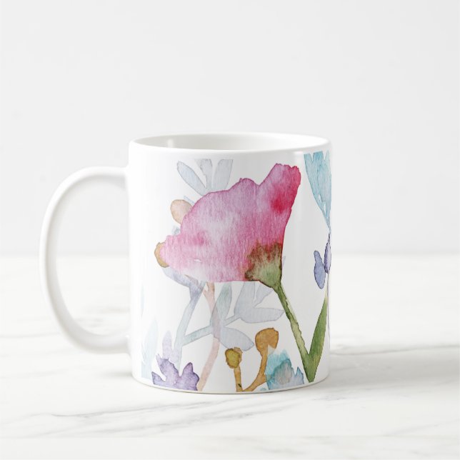 Mug Fleurs Illustrées à la Main (Gauche)