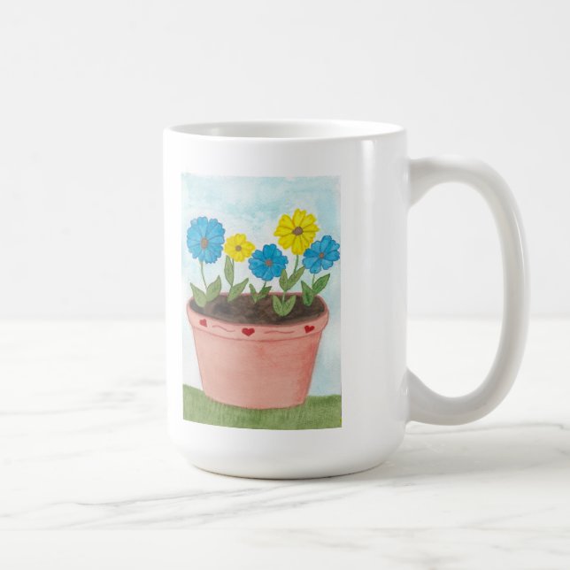 Mug Fleurs Imaginaires dans un Pot de Fleurs avec des  (Droite)