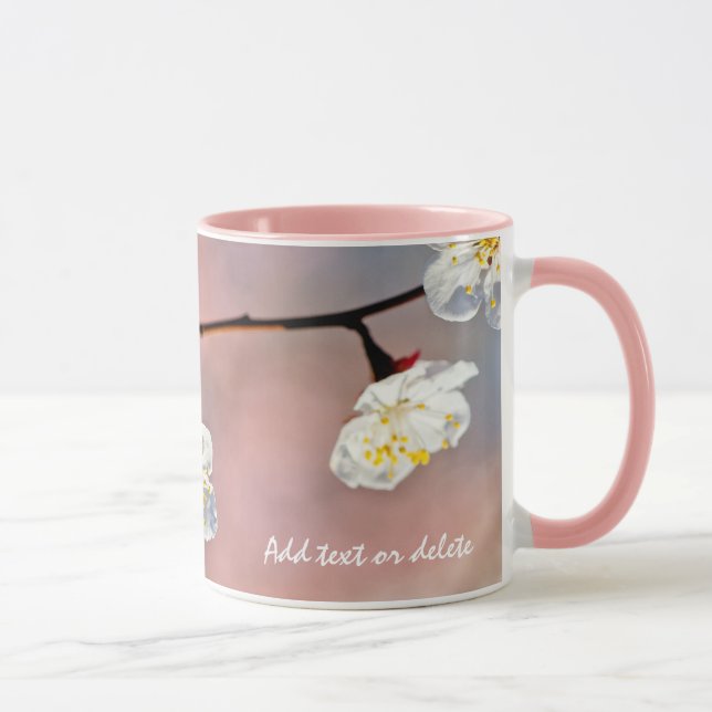 Mug Fleurs japonaises fascinantes d'abricot (Droite)