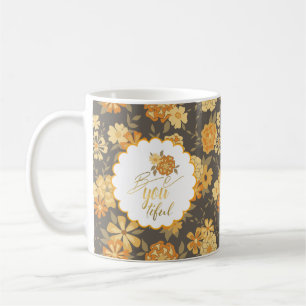 Mug Fleurs Jaune Orange Citation Be You