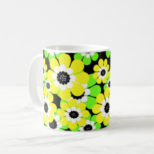 Mug Fleurs jaune-vert