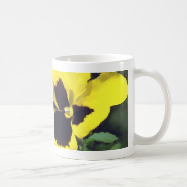 Mug Fleurs jaunes de pensée (Droite)