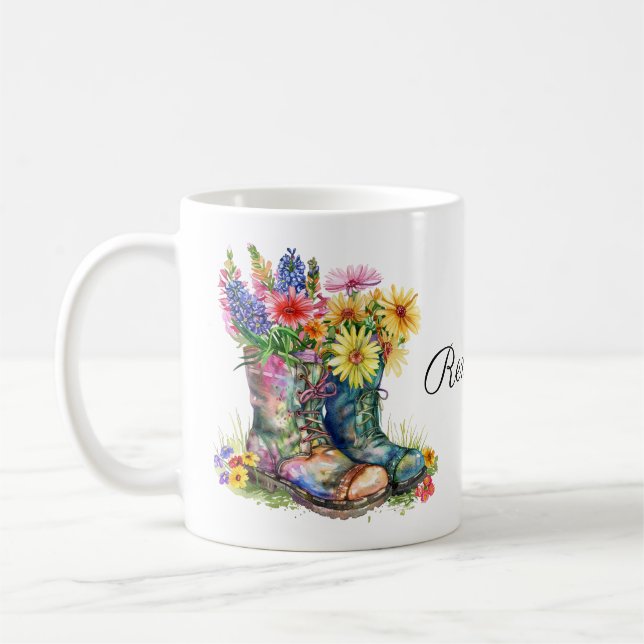 Mug Fleurs lumineuses en bottes (Gauche)