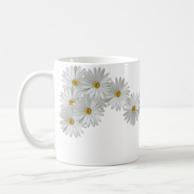 Mug Fleurs marguerites blanches (Gauche)
