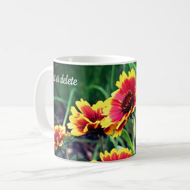 Mug Fleurs marguerites personnalisées (Devant gauche)