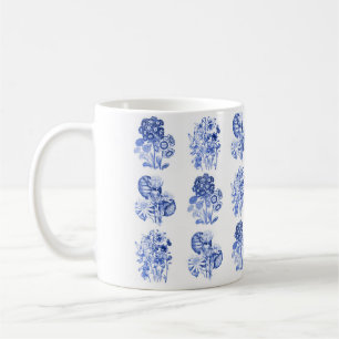 Mug Fleurs monochromes en bleu Delft