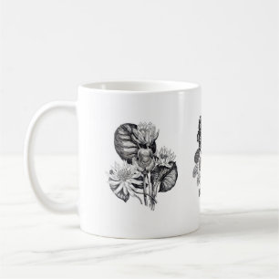 Mug Fleurs monochromes en noir et blanc