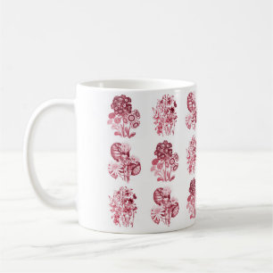 Mug Fleurs monochromes en rouge