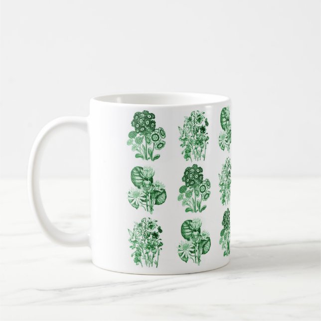 Mug Fleurs monochromes en vert (Gauche)