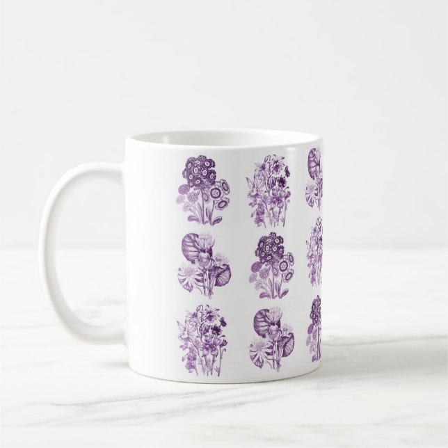 Mug Fleurs monochromes en violet (Gauche)