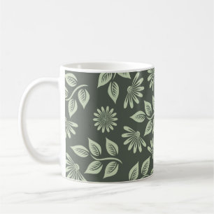 Mug Fleurs motif vert printemps