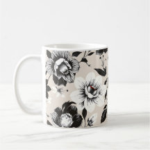 Fleurs noires et blanches