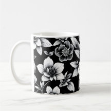 Fleurs noires et blanches