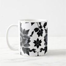 Fleurs noires et blanches