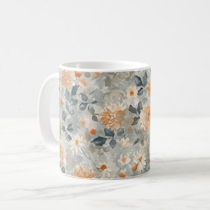 Mug Fleurs Orange Bleu Blanc