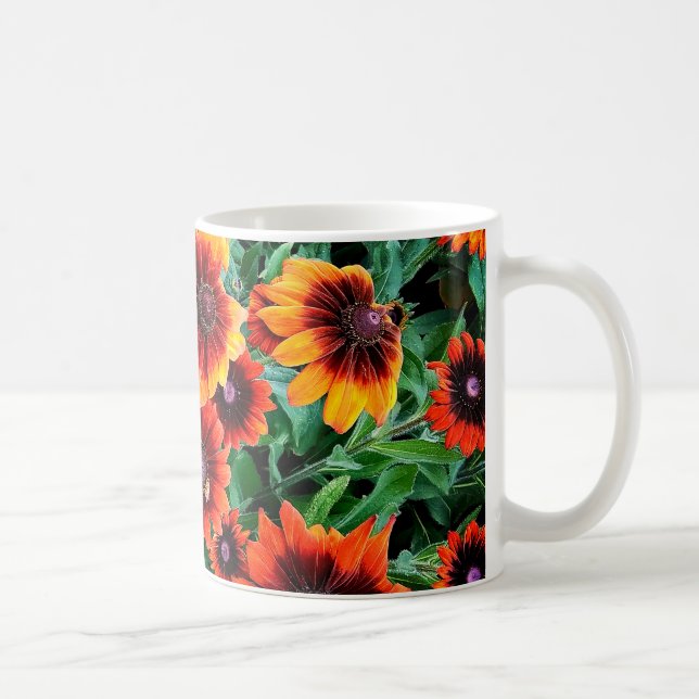 Mug Fleurs orange et marron (Droite)