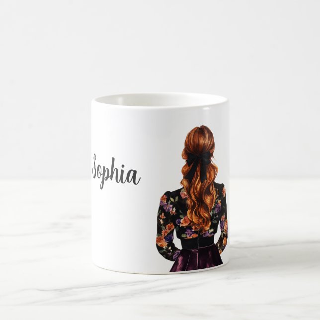 Mug Fleurs orange noir (Centre)
