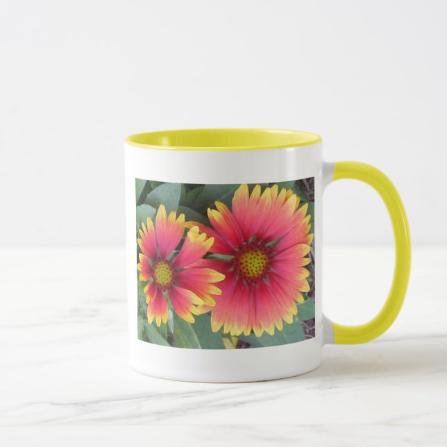 Mug Fleurs oranges et jaunes (Droite)