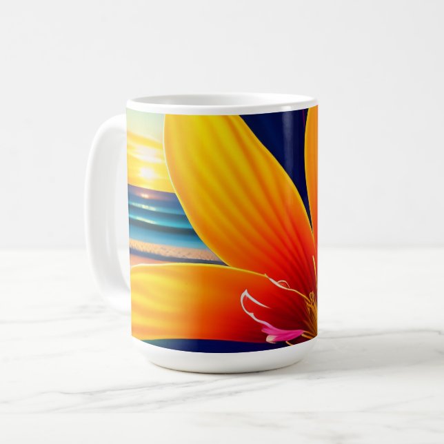 Mug Fleurs Paradisiaques tropicales (Devant gauche)