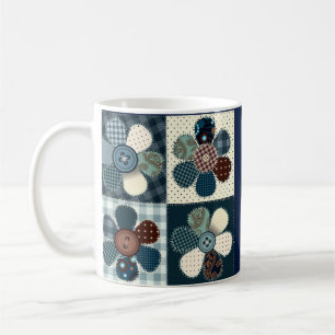 Mug Fleurs Patchwork Personnalisées