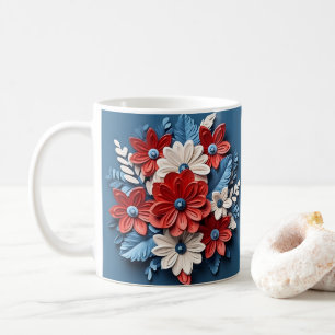 Mug Fleurs patriotiques imprimées 3D
