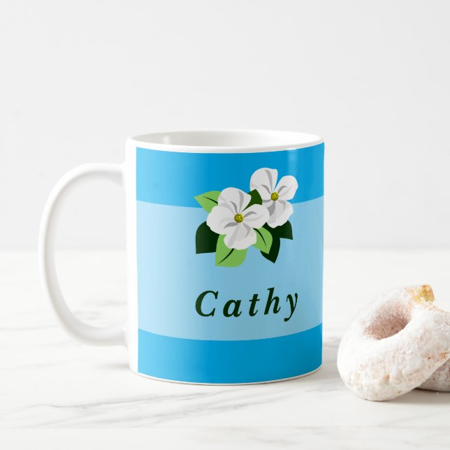 Mug Fleurs Personnalisé (Avec donut)