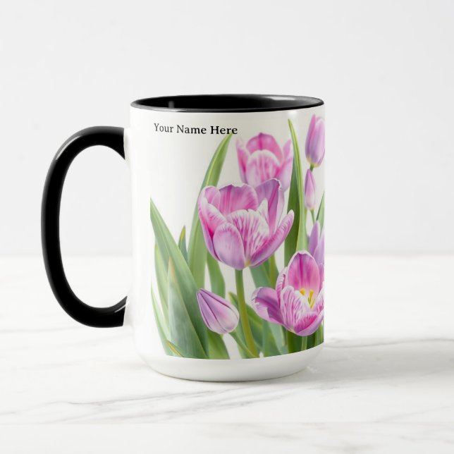 Mug Fleurs personnalisées pour la Journée internationa (Gauche)