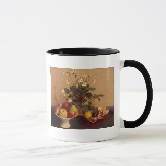 Mug Fleurs, plat avec le fruit et carafe, 1865 (Droite)