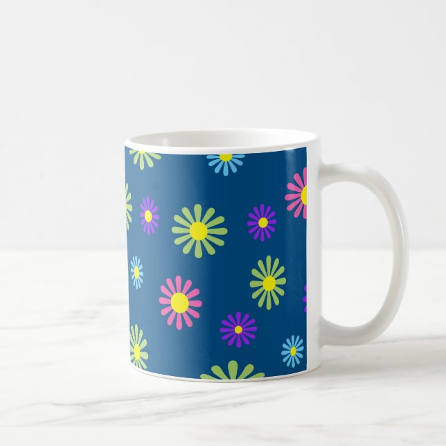 Mug Fleurs pop art colorées (Droite)