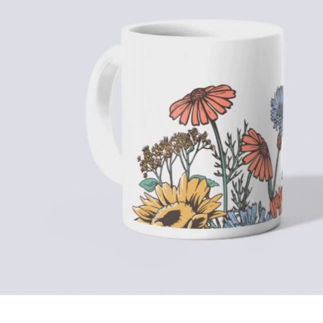 Mug FLEURS POUR Bleus GRAMMY / Jaunes Personnaliser (Créateur téléchargé)