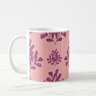 Mug Fleurs pourpres sans couture vintage répétition ar
