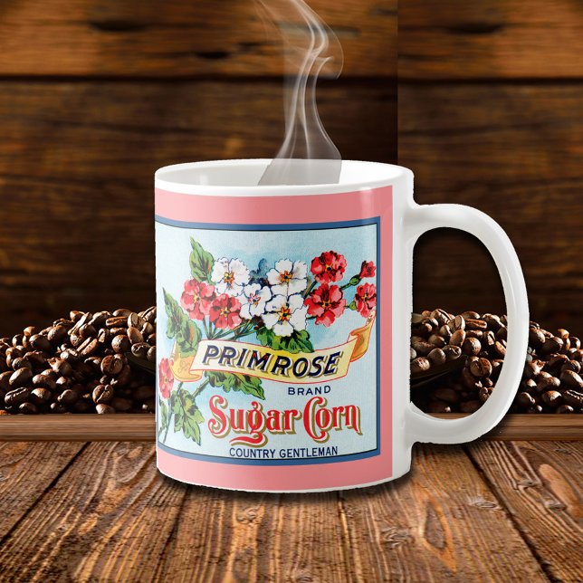 Mug Fleurs Primrose Art Vintage Crate (Créateur téléchargé)