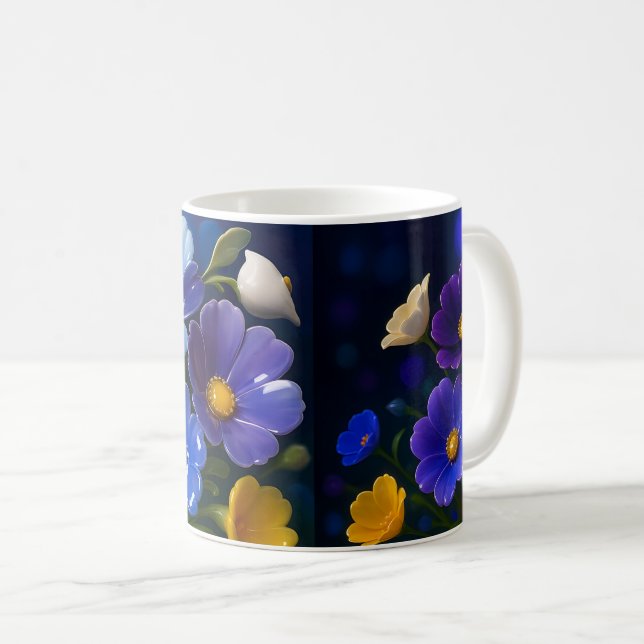 Mug Fleurs printanières 3D (Devant droit)