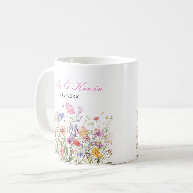 Mug Fleurs printanières de fleurs sauvages (Devant gauche)
