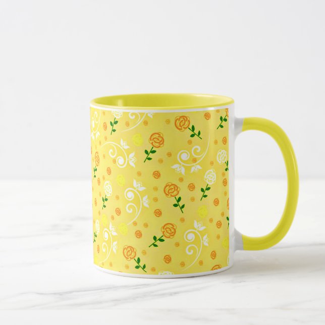 Mug Fleurs printanières jaunes (Droite)
