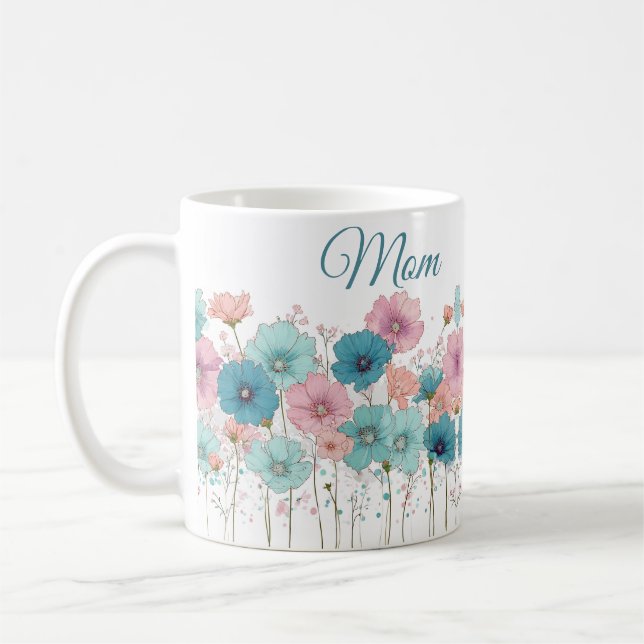 Mug Fleurs printanières vintage pour maman (Gauche)