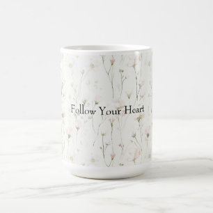 Mug Fleurs rose saumon Pretty
