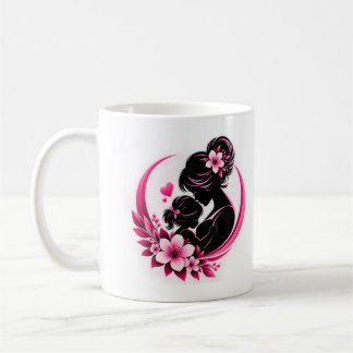 Mug Fleurs roses élégantes Maternité Amour Femmes