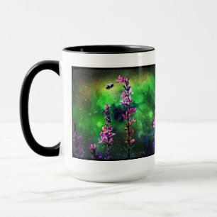 Mug Fleurs roses et abeilles contre le monde