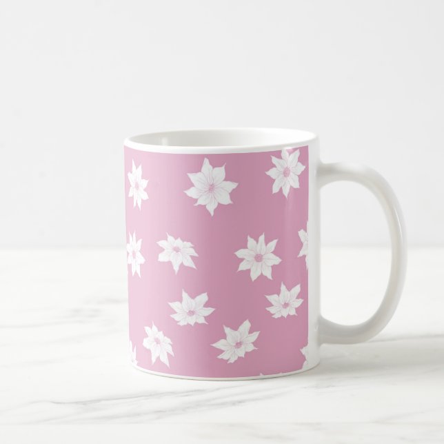 Mug Fleurs roses et blanches (Droite)