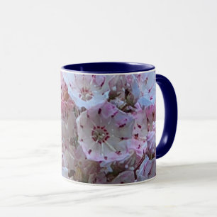 Mug Fleurs roses et blanches de laurier de montagne