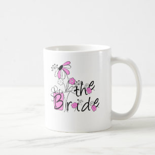 Mug Fleurs roses/noires la jeune mariée