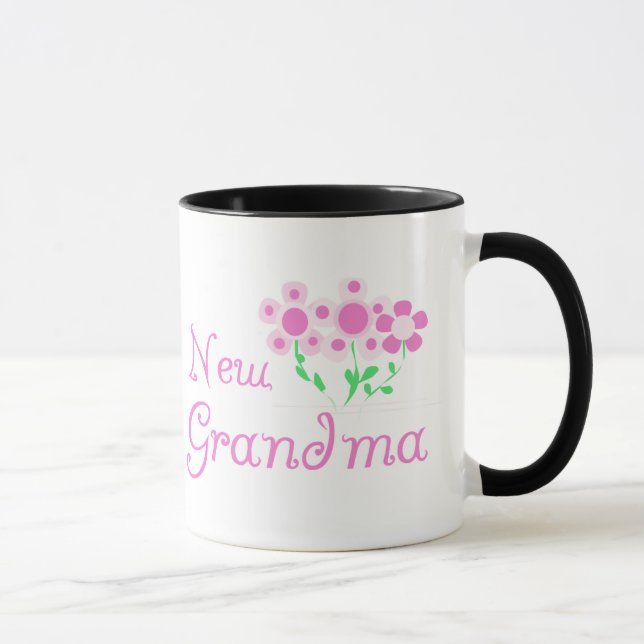 Mug Fleurs roses Nouveaux T-shirts et cadeaux grand-mè (Droite)