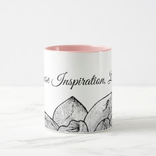 Mug "Fleurs roses" Personnalisé "Choisissez l'inspirat