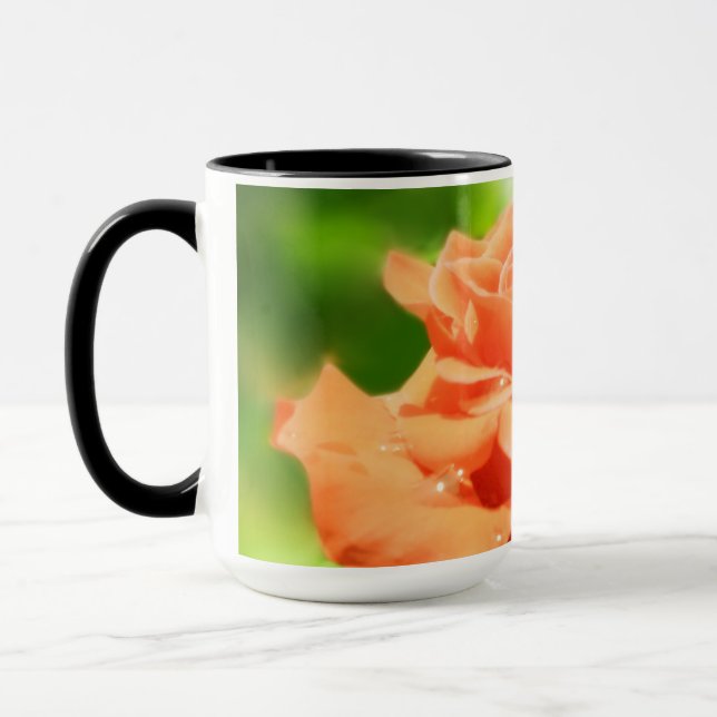 Mug Fleurs Roses romantiques (Gauche)