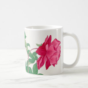 Mug Fleurs Roses rose et orange pâle