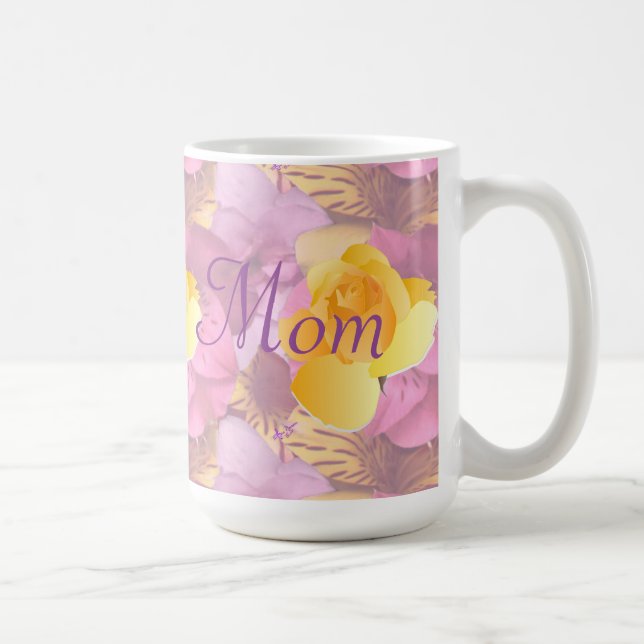 Mug Fleurs roses Rose Rose Rose Rose Rose Grosse maman (Droite)