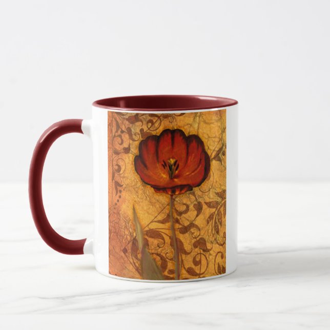 Mug Fleurs rouges I (Gauche)